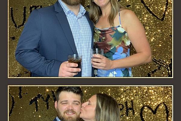 Photo strip & sequin backdrop