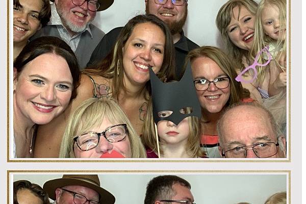 Photo strip & white backdrop