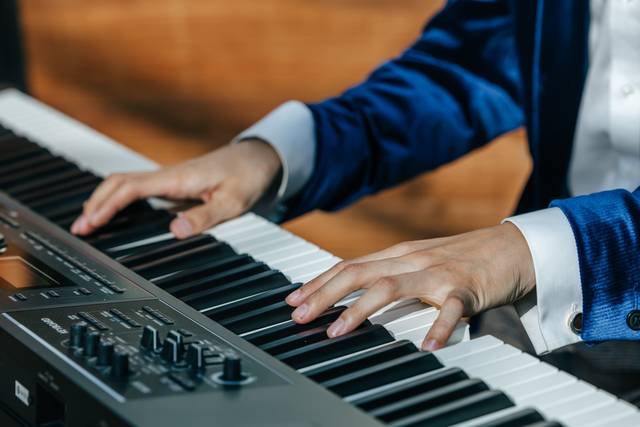 Color close up on keys