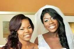 Bride with bridesmaid