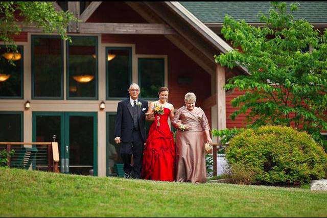 The bride with her parents