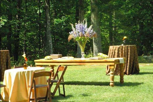 Outdoor ceremony area