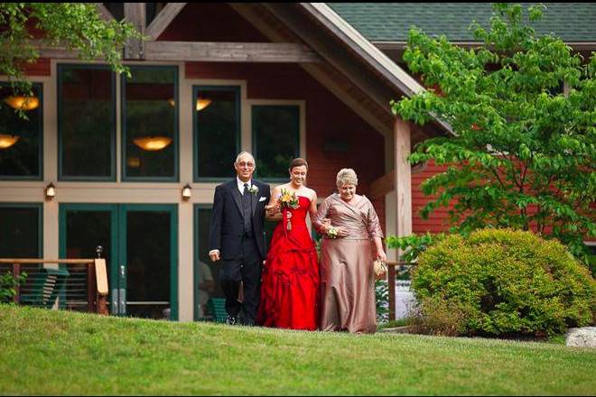 The bride with her parents