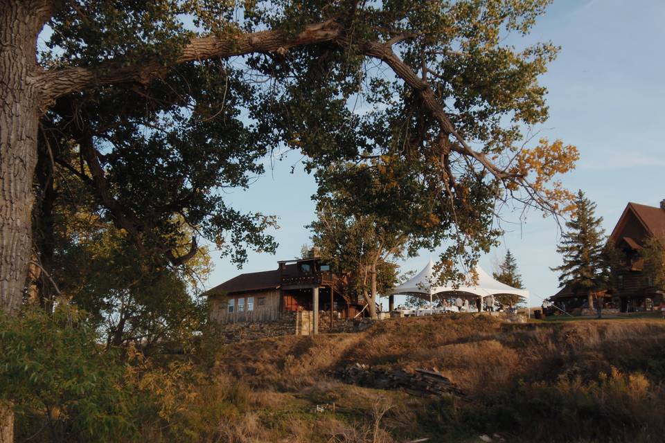View of barn from the meadow