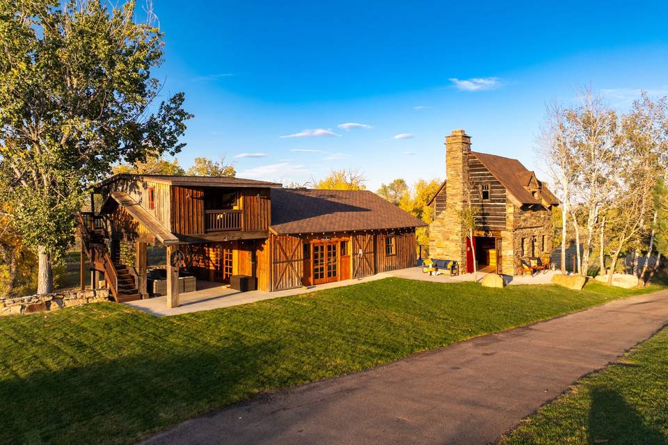 Barn and Stone House
