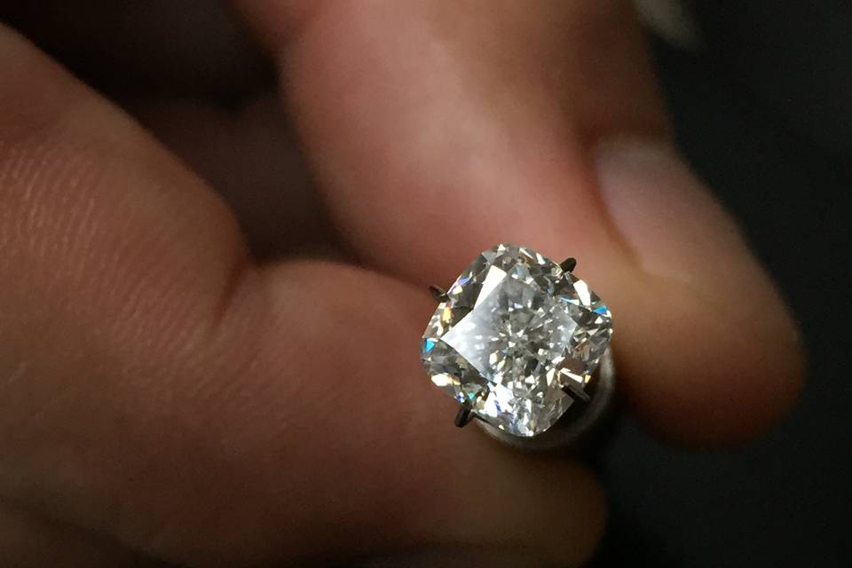 Cushion Diamond ready to be one girl's solitaire dream
