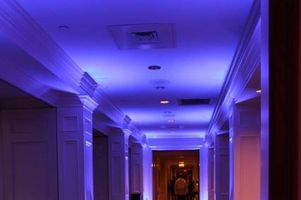 Hallway lighting, blue up lightings