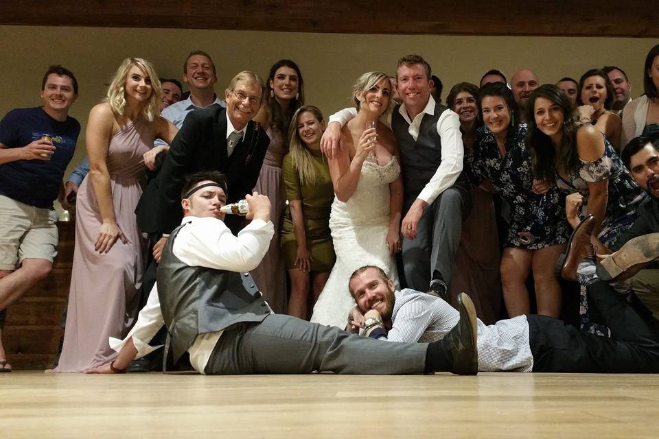 Newlyweds and their guests