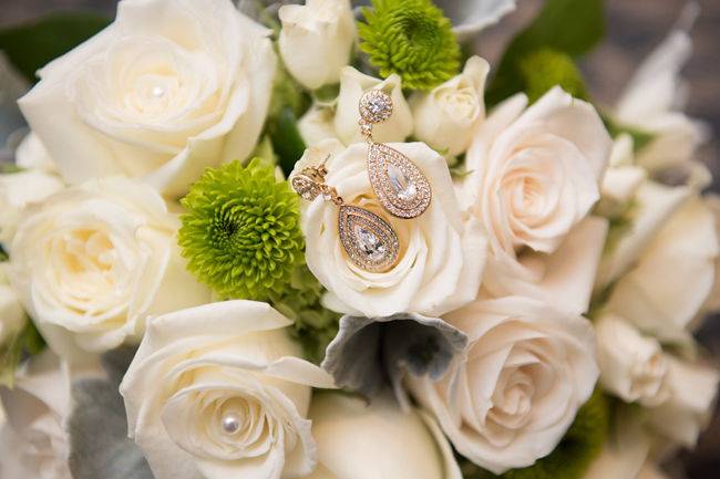 White roses bouquet