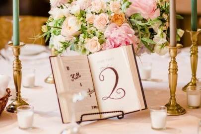 Table setting with candles