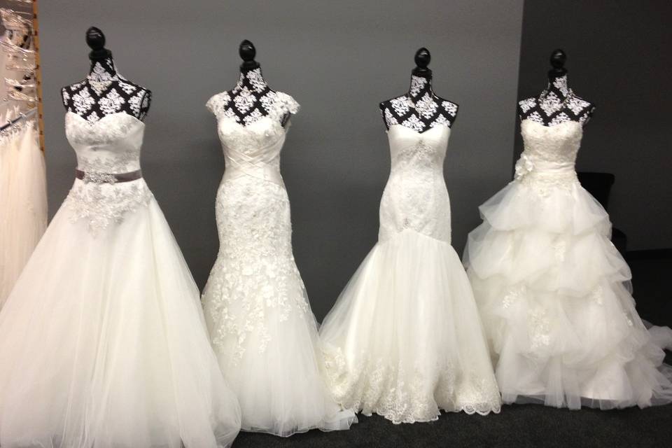 Dresses on display