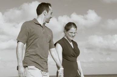 Dave and Ilana on the beach in Mexico.