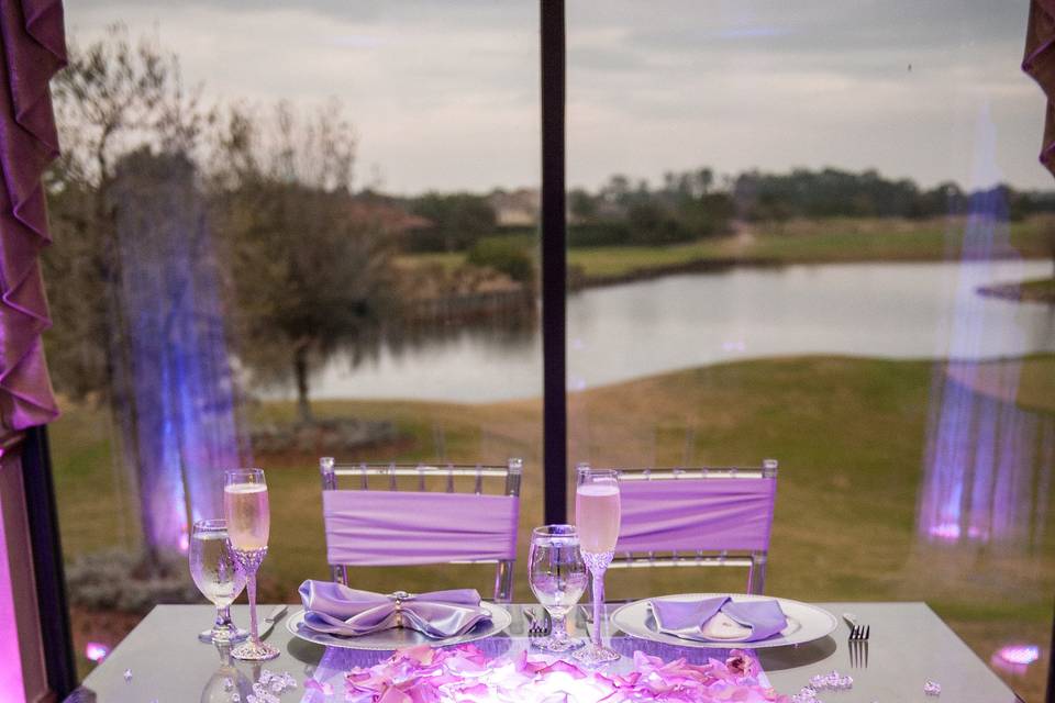 Newlyweds' table setting