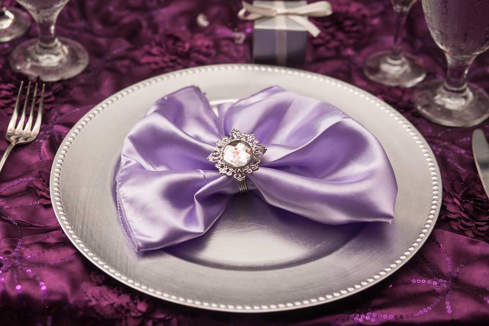 Table napkin in a ring