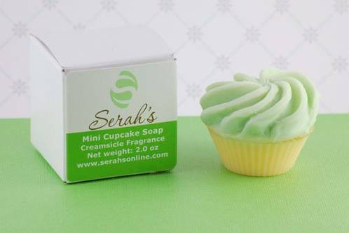 Mini Green Cupcake Soap