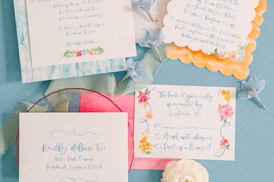 Colorful, Whimsical Invitation