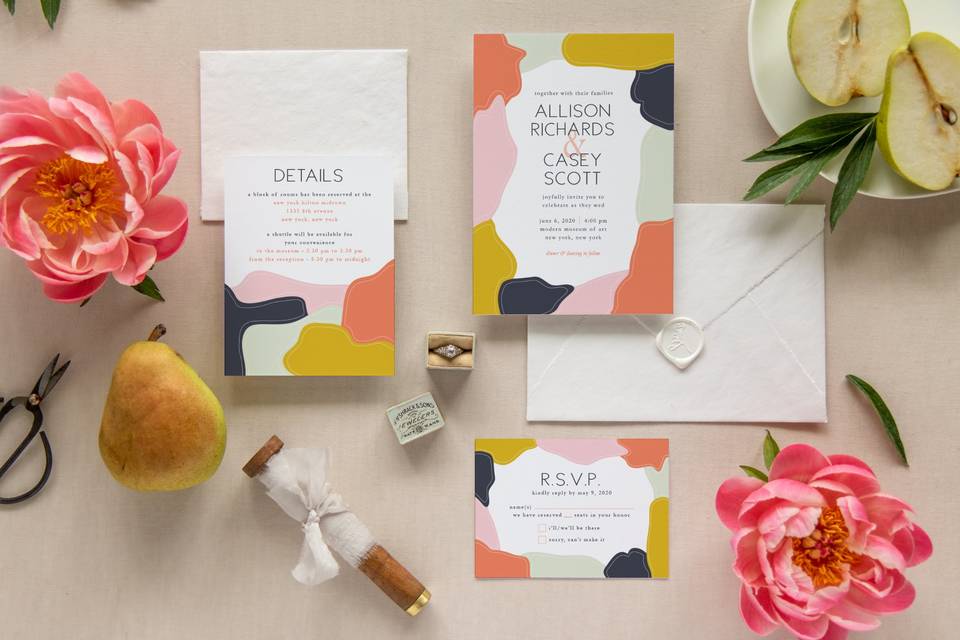 Artsy Invitation Suite