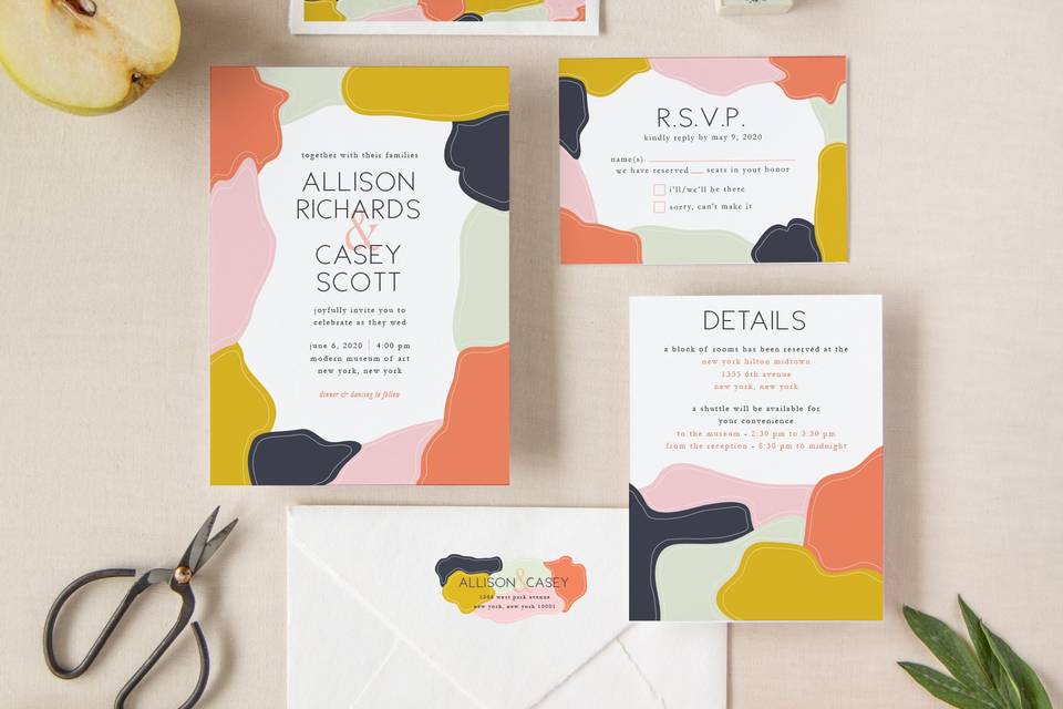 Artsy Invitation Suite