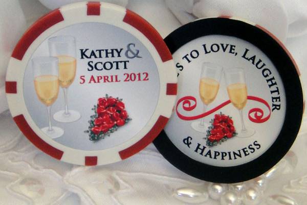 Vegas Wedding Favors, Wedding Giveaways, Just Married Gifts, Monogrammed  Poker Chip, Las Vegas Sign, Wedding Can Coolers (54) by My Wedding Store