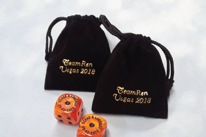 Personalized Dice & Bag
