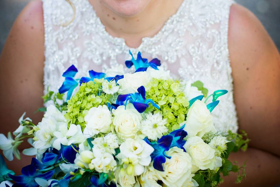 Blue Orchid Bridal Bouquet