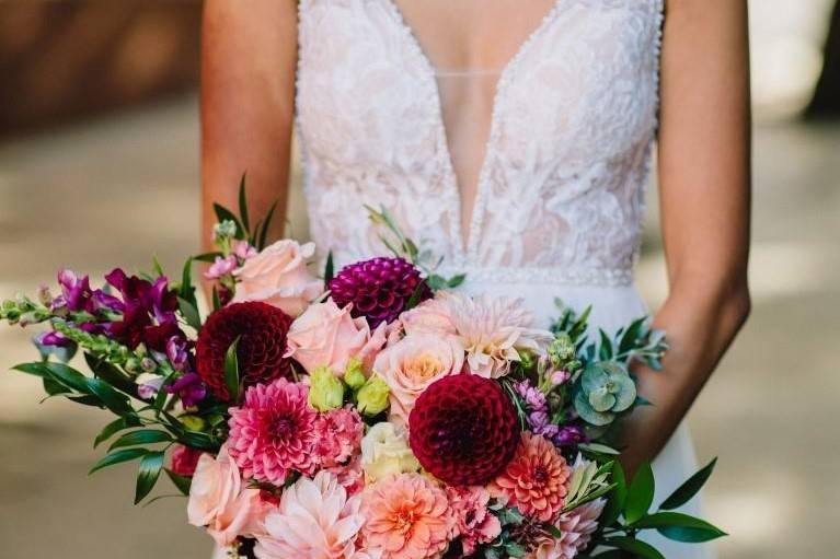 Burgundy and Blush Bouquet