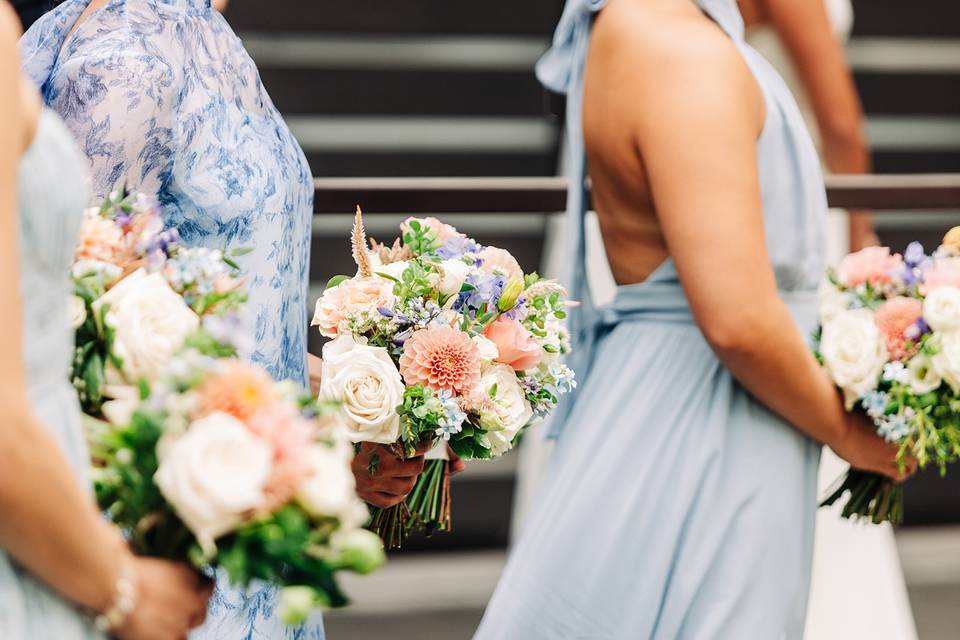 Bridesmaids in Blue