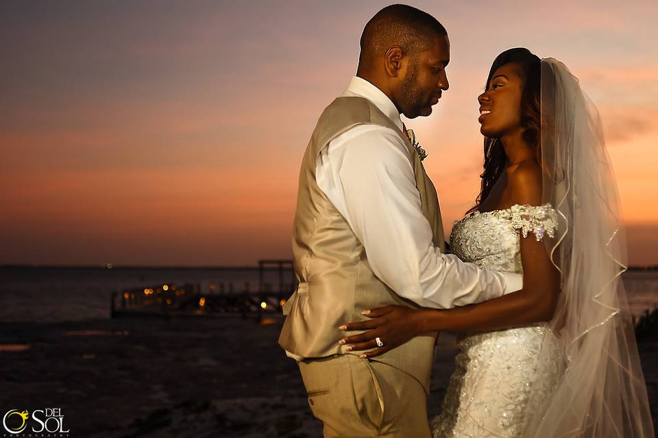 Couple at the sunset