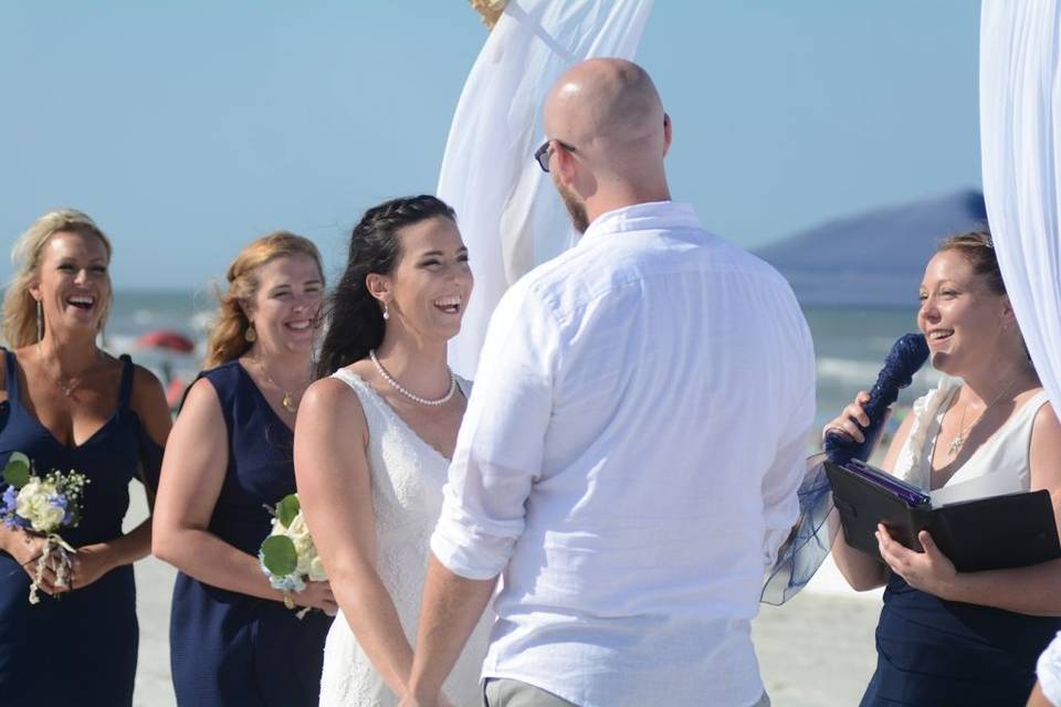 Smiles at the ceremony