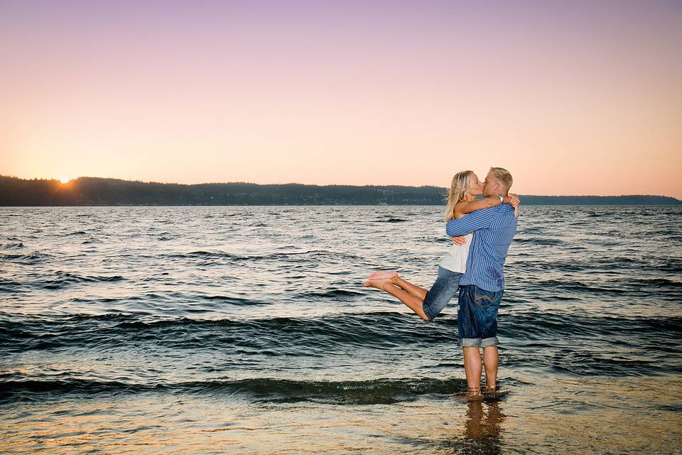 Beach engagement photos