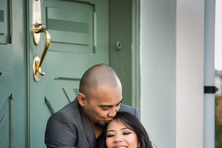 Lighthouse engagement photos