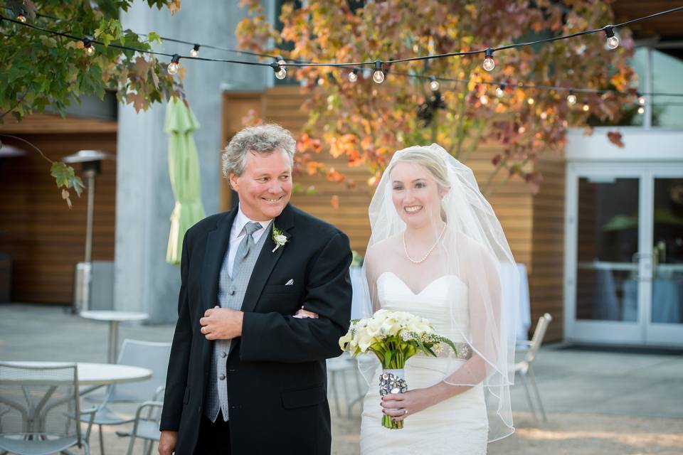 Proud father and Bride.