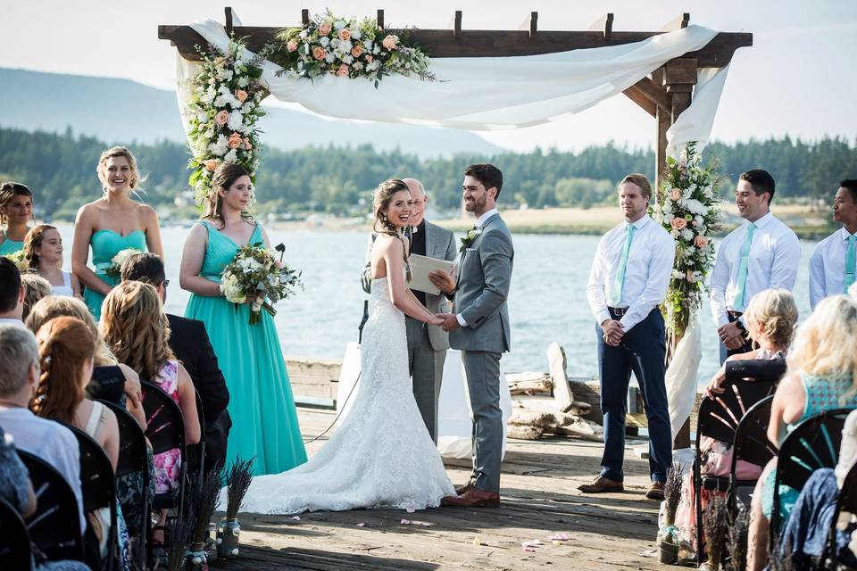 Ceremony on the water.