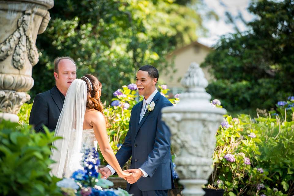 Bride in tears during ceremony