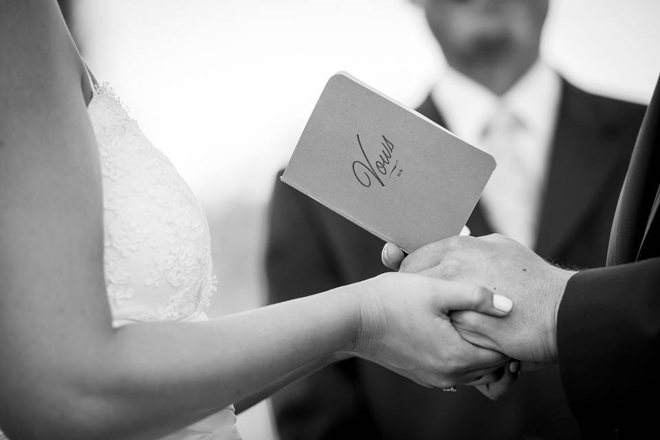 A cute ceremony candid.