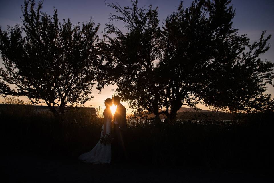 Sunset photo silhouette