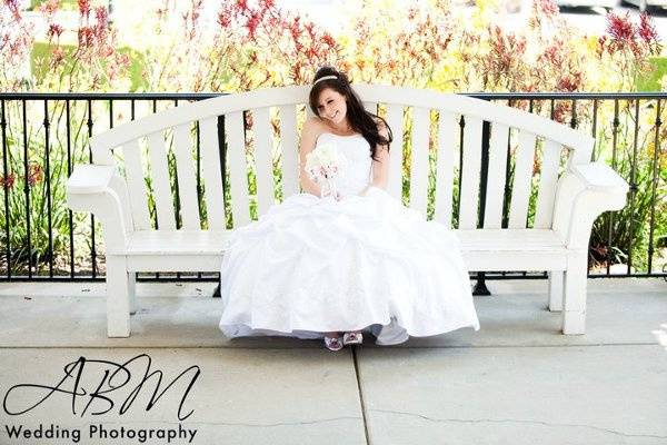 Bride on the bench
