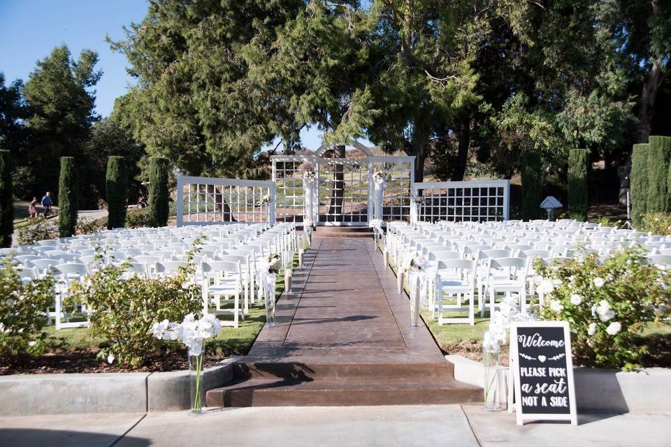 Ceremony setup