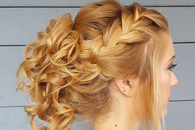 Braided hair updo by Heather