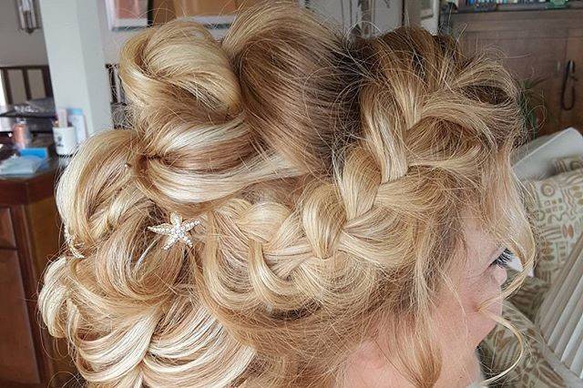 Updo styling by Heather