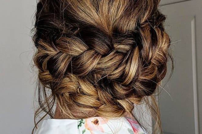 Braided hair updo by Heather