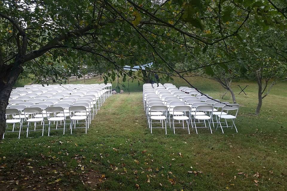 White plastic Chairs!