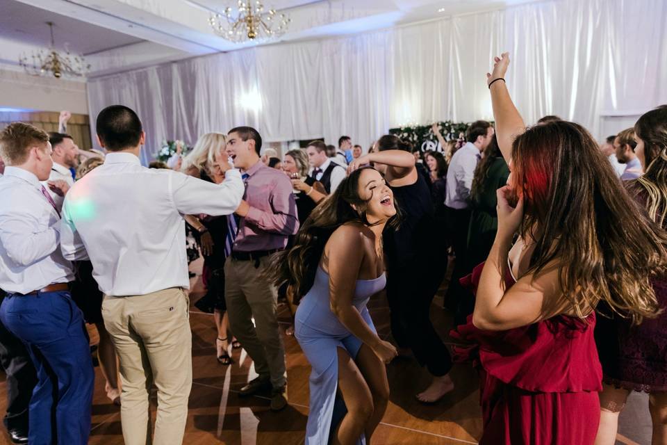 Guests dancing to the music