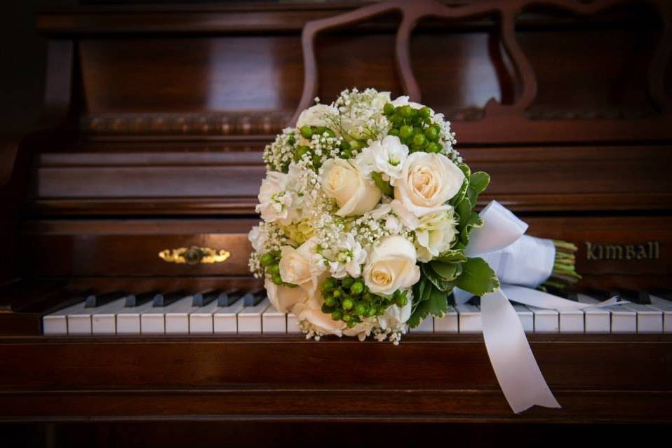 Flowers on piano
