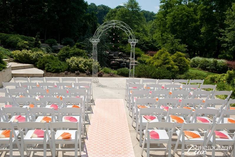 Outdoor terrace ceremony