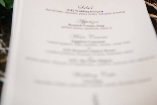 Menu card