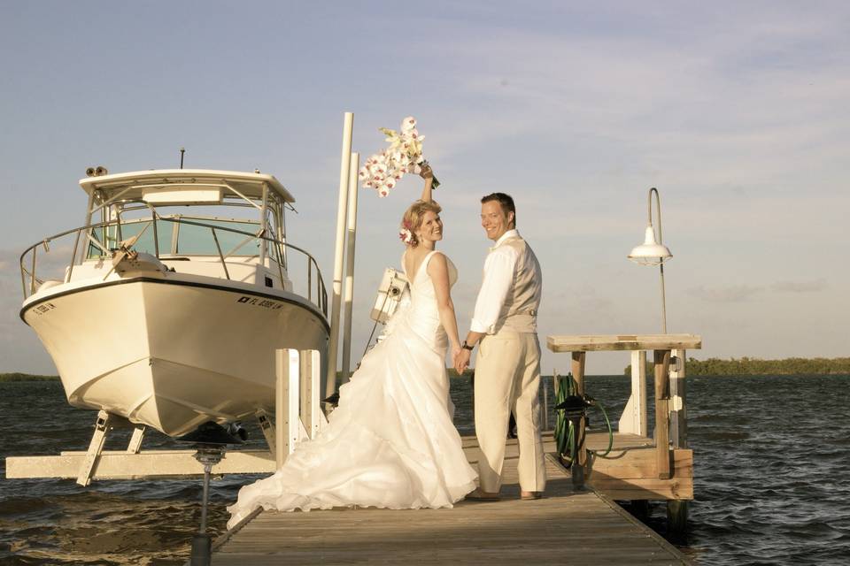 romantic wedding in Big Pine FL Keys.