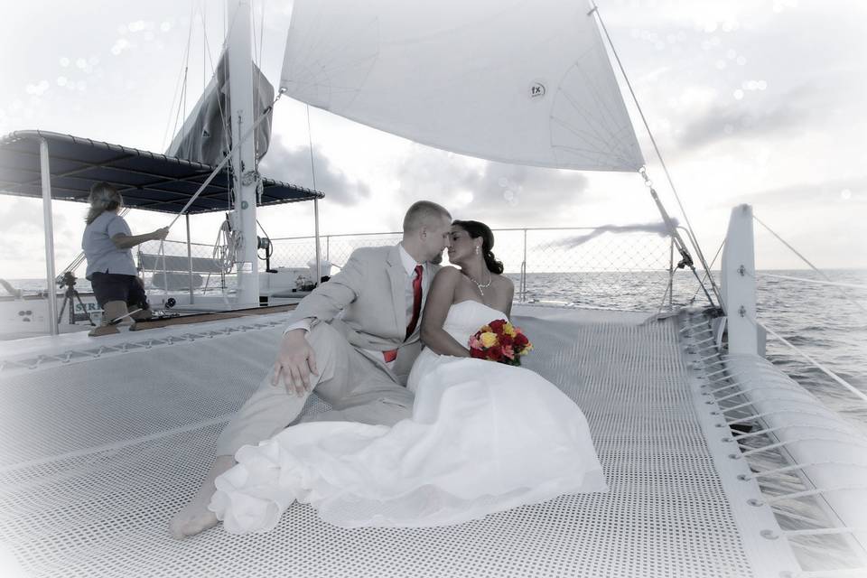 Wedding aboard sailing vessel Sirius in Marathon FL Keys