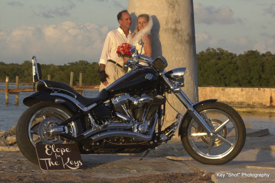 Bikers wedding in Marathon FL Keys