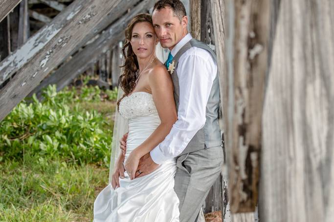 Just married on Pigeon Key Marathon FL Keys